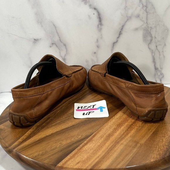 Born Mens Allan Brown Leather Opanka Hand Crafted Slip On Driving Loafer Sz 13 - Picture 4 of 11